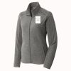 Women's Heather Microfleece Full Zip Jacket Thumbnail